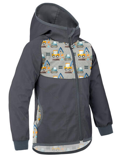 Ungefütterte Softshell-Jacke für Kinder Basic, Schwarz, Garten