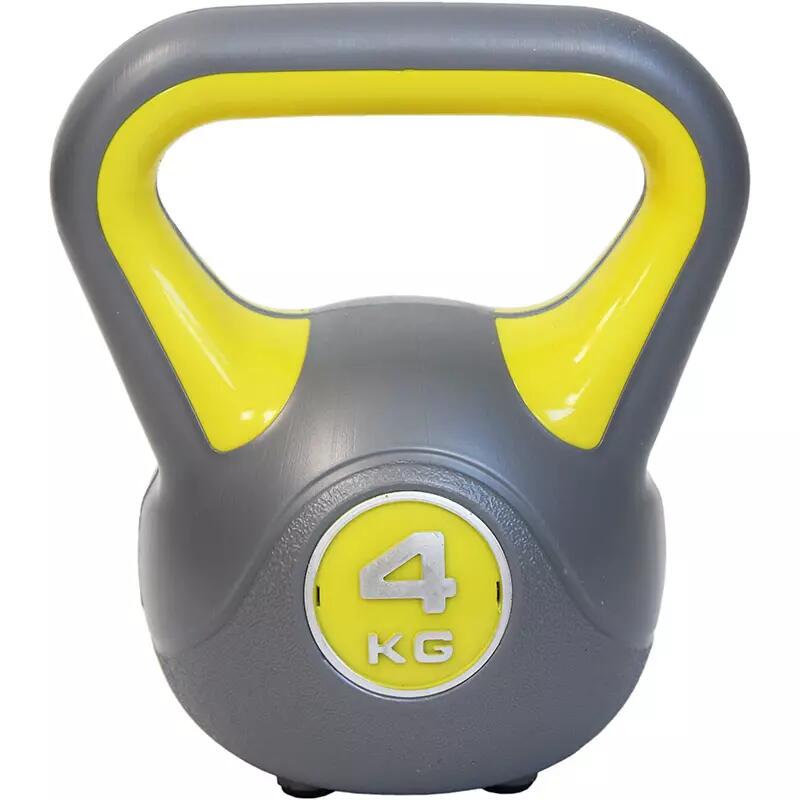 Kettlebell Aktivsport 4 kg con rivestimento in plastica 2/4