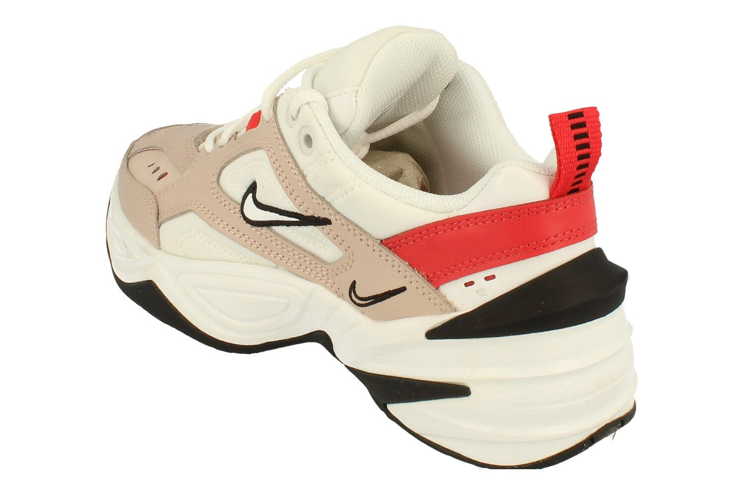 Baskets M2K TEKNO Femme (Beige Gris / Blanc / Rouge Orangé) 2/5