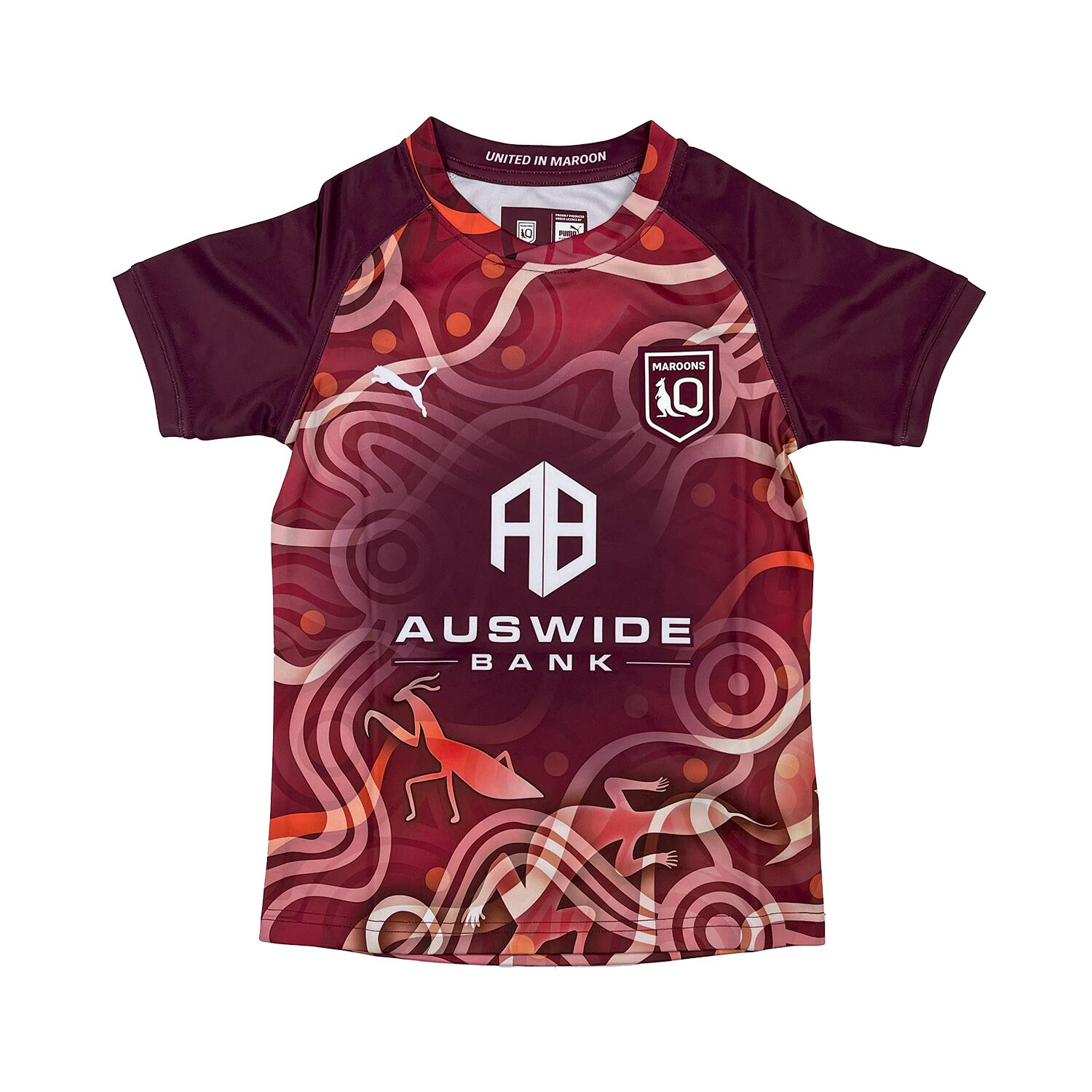 PUMA Puma Queensland Maroons Kids Indigenous rugby Shirt