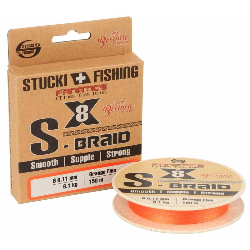 Stucki S-BRAID X8 ORANGE 150m - 0.20mm