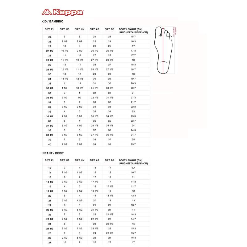 kappa sneakers da bambino in poliuretanica bianco da allenamento