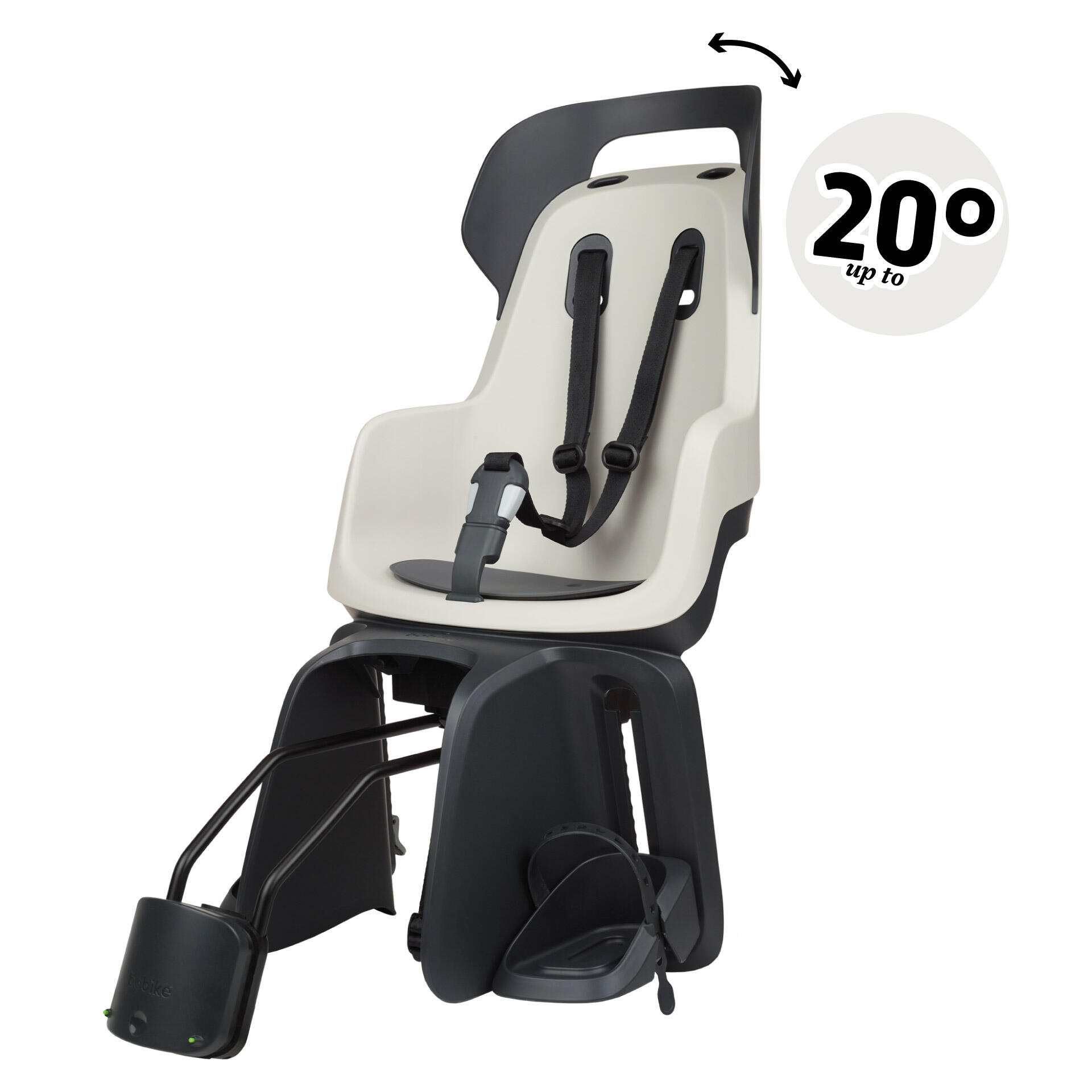 Bobike - Siège Vélo Inclinable À L'Arrière Pour Cadre Go Vanille Pastel - Siège Vélo Enfant - Blanc|noir - Taille Unique - Decathlon