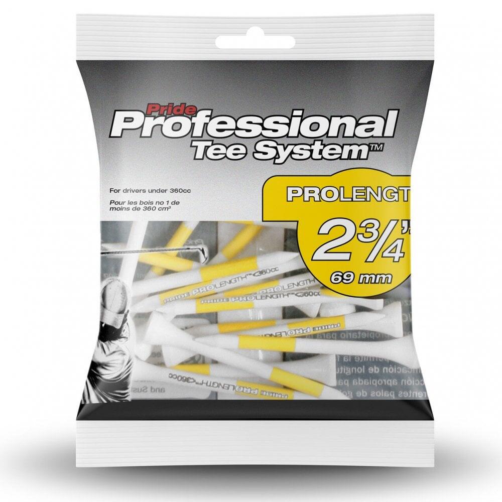 MASTERS GOLF Pride PTS 2 3/4in Tees Yellow pack 20