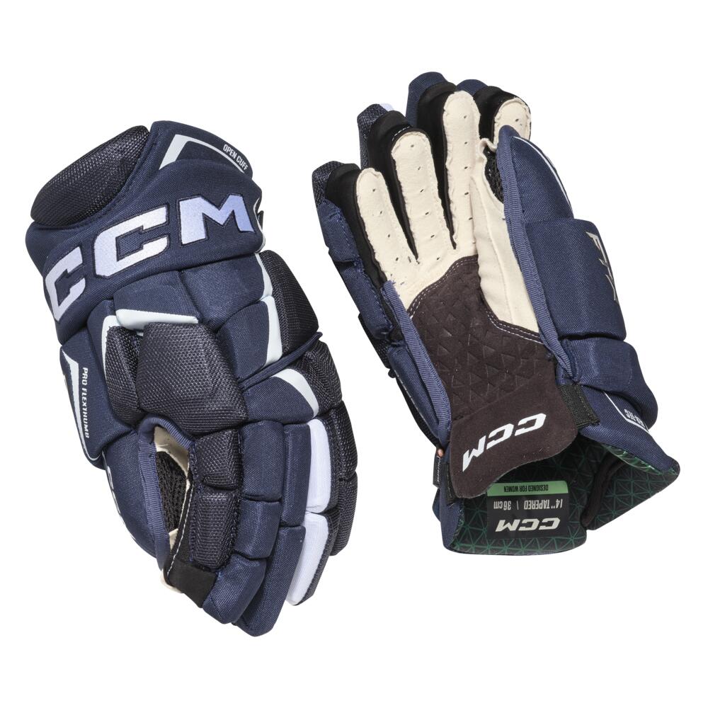 Gants de hockey Jetspeed FTW pour femmes adultes, bleu/blanc, 35,5 cm 3/6