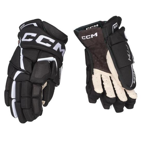 Guanti da hockey Jetspeed FTW da donna per adulti neri/bianchi 355 cm