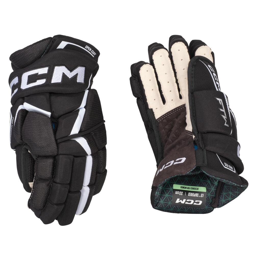 Guantes Negro/Blanco Mujer CCM Jetspeed FTW 3/4