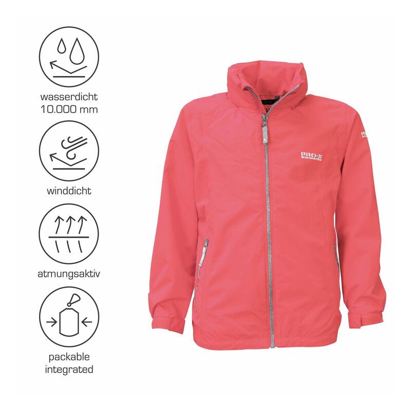 Mädchen Regenjacke LINA Teaberry-Rosa