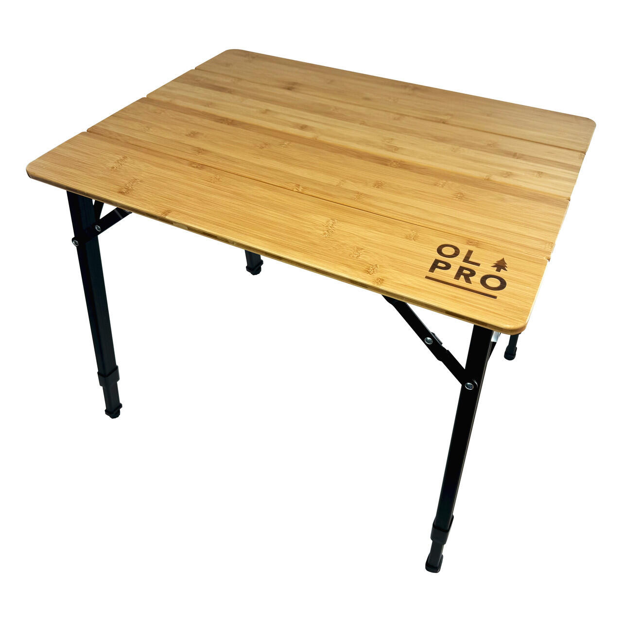 OLPRO OLPRO Bamboo Camping Table 4 Folding 65cm x 50cm