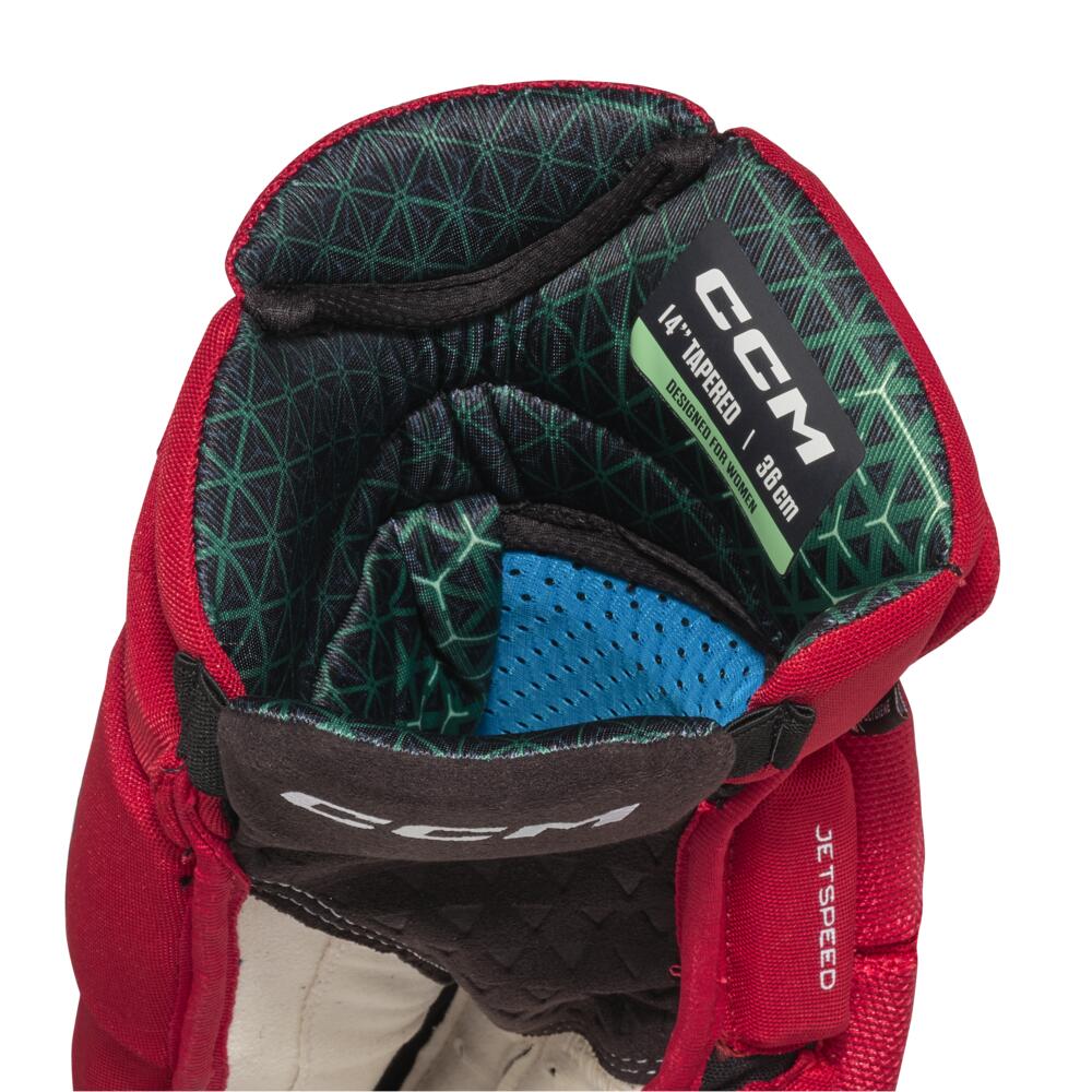 Guantes Rojo/Blanco Mujer CCM Jetspeed FTW 4/4