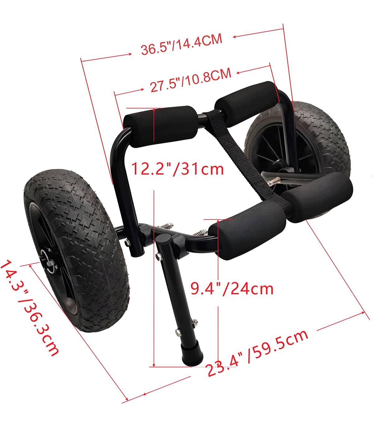 Carrello Kayak Universale Mini Kol Outdoor CKU02 - Alluminio, Ruote PU 8" 50 kg 3/7