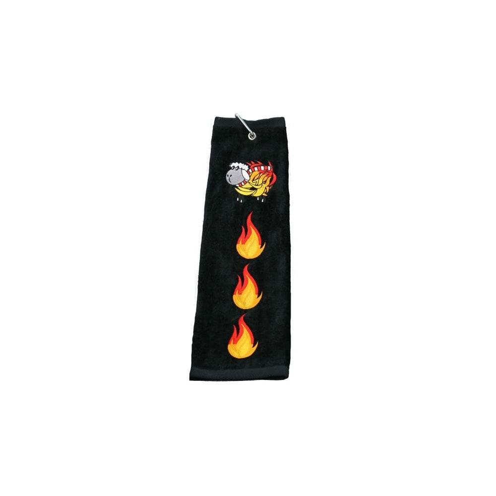 Sheep on Fire Exploded Black Towel 1/1