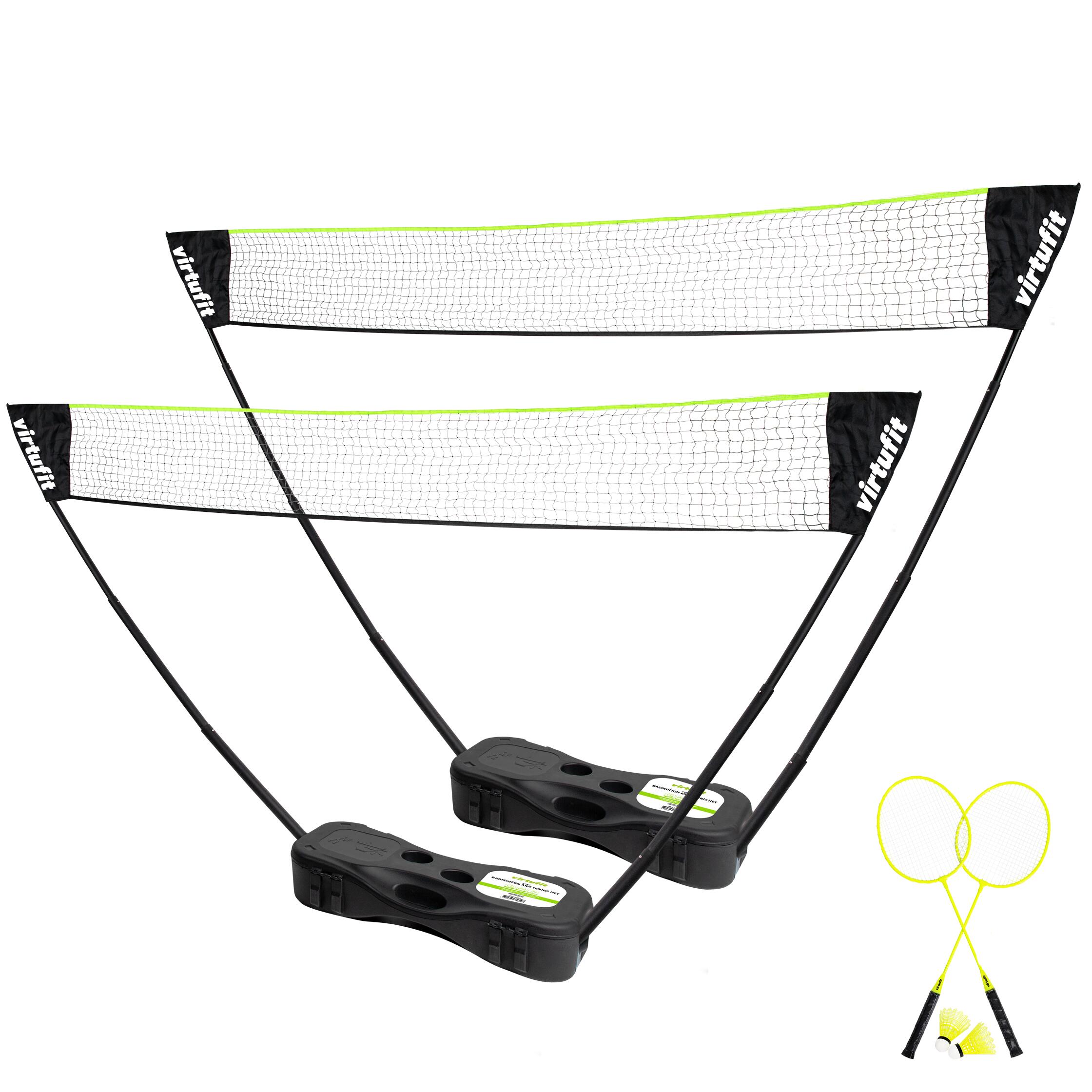 Virtufit - Ensemble De Badminton Et De Tennis Portable 2 En 1 - Filet De Badminton - Noir - Taille Unique - Decathlon
