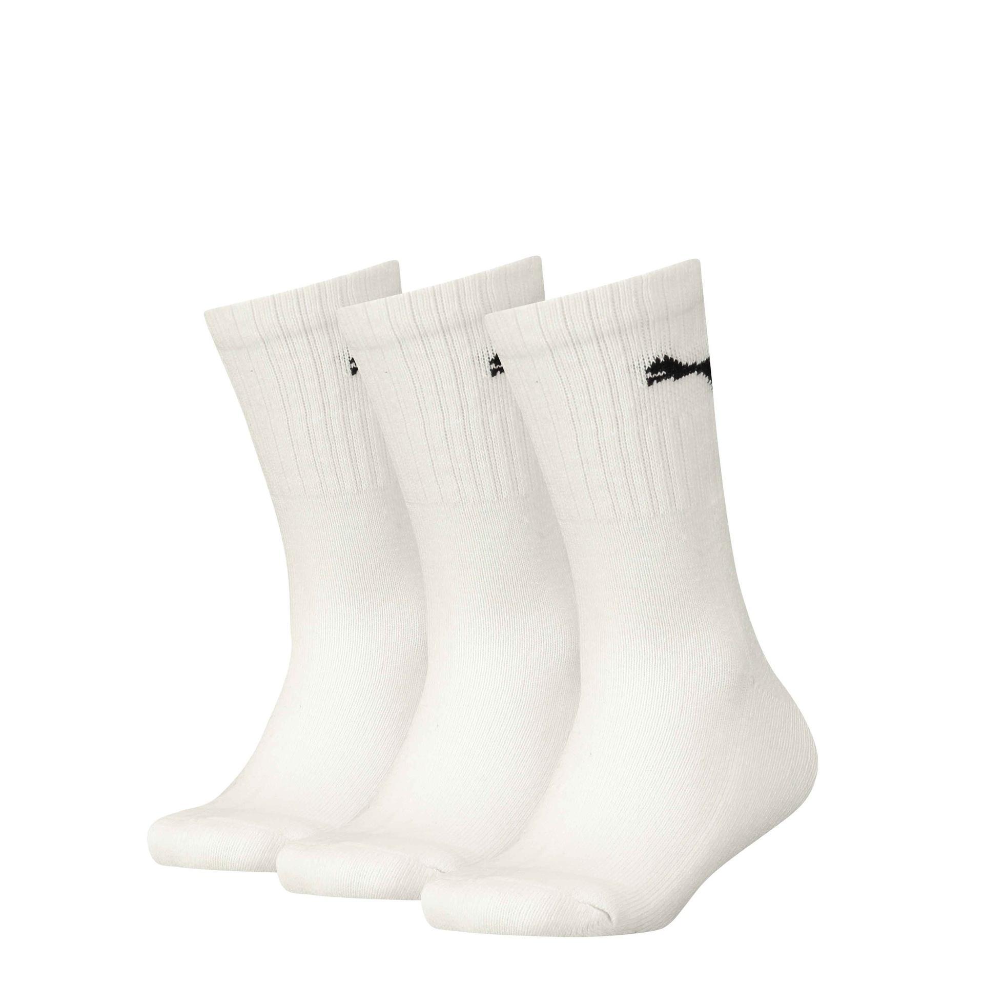 Childrens/Kids Logo Crew Socks (Pack Of 3) (White) 2/2