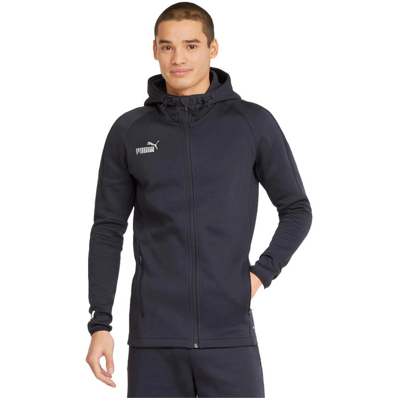 Pulóver Puma Teamfinal Casuals Hooded Jkt, Kék, Férfiak