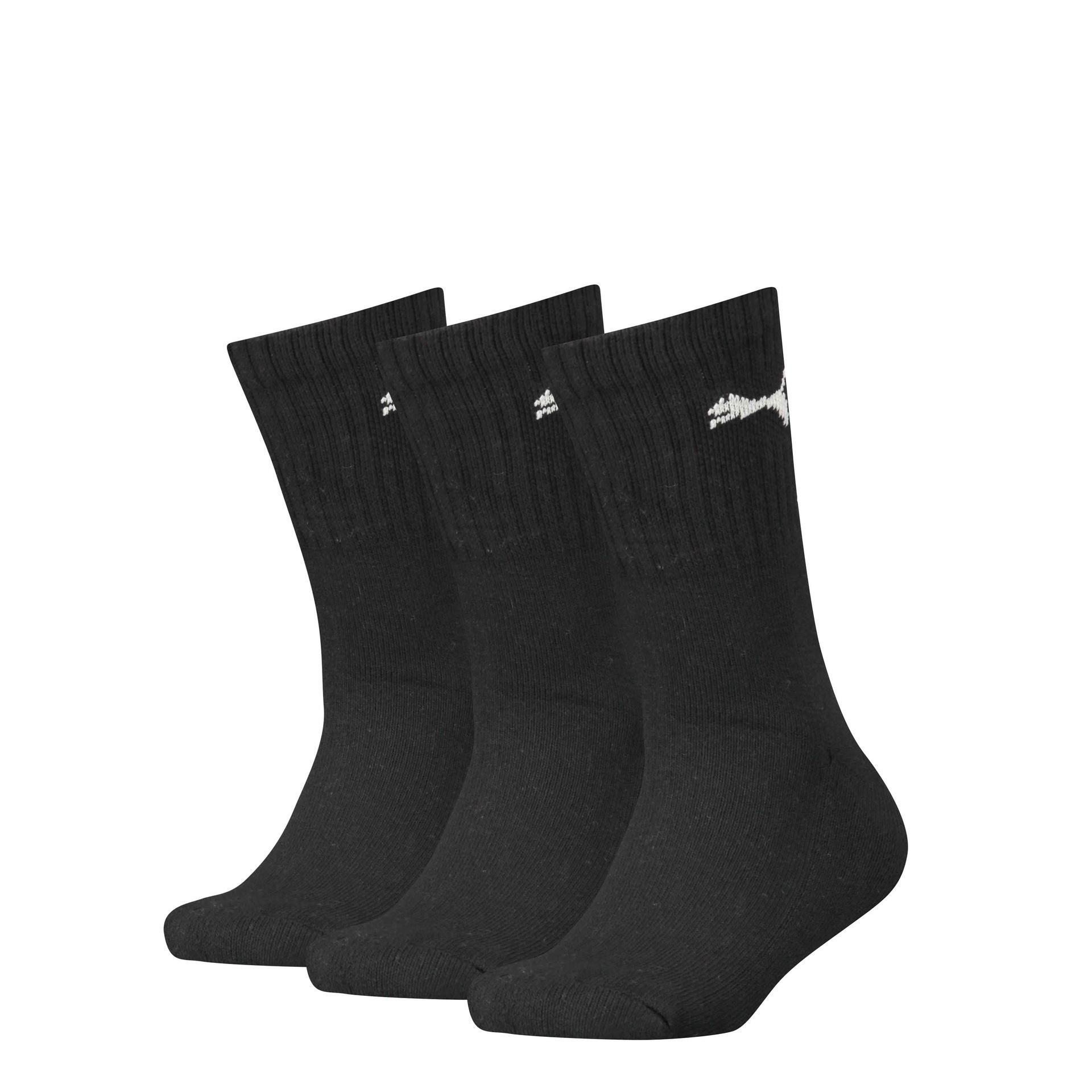 Childrens/Kids Logo Crew Socks (Pack Of 3) (Black) 2/2
