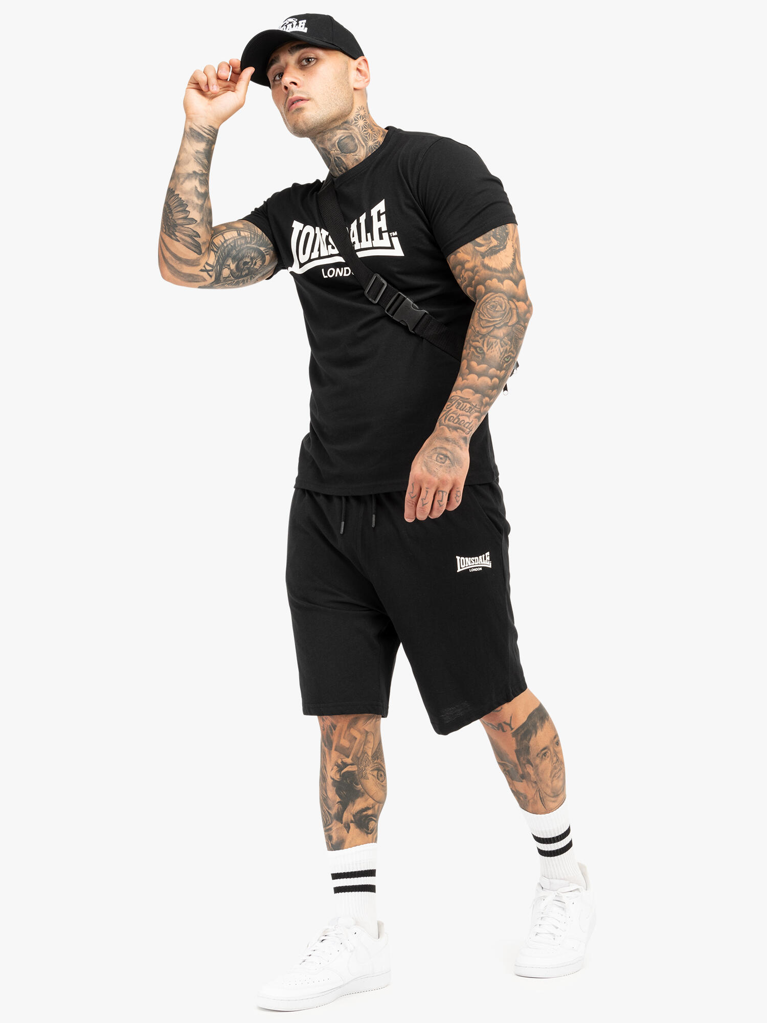 LONSDALE Heren T-shirt & shortset regular fit MOY 3/7