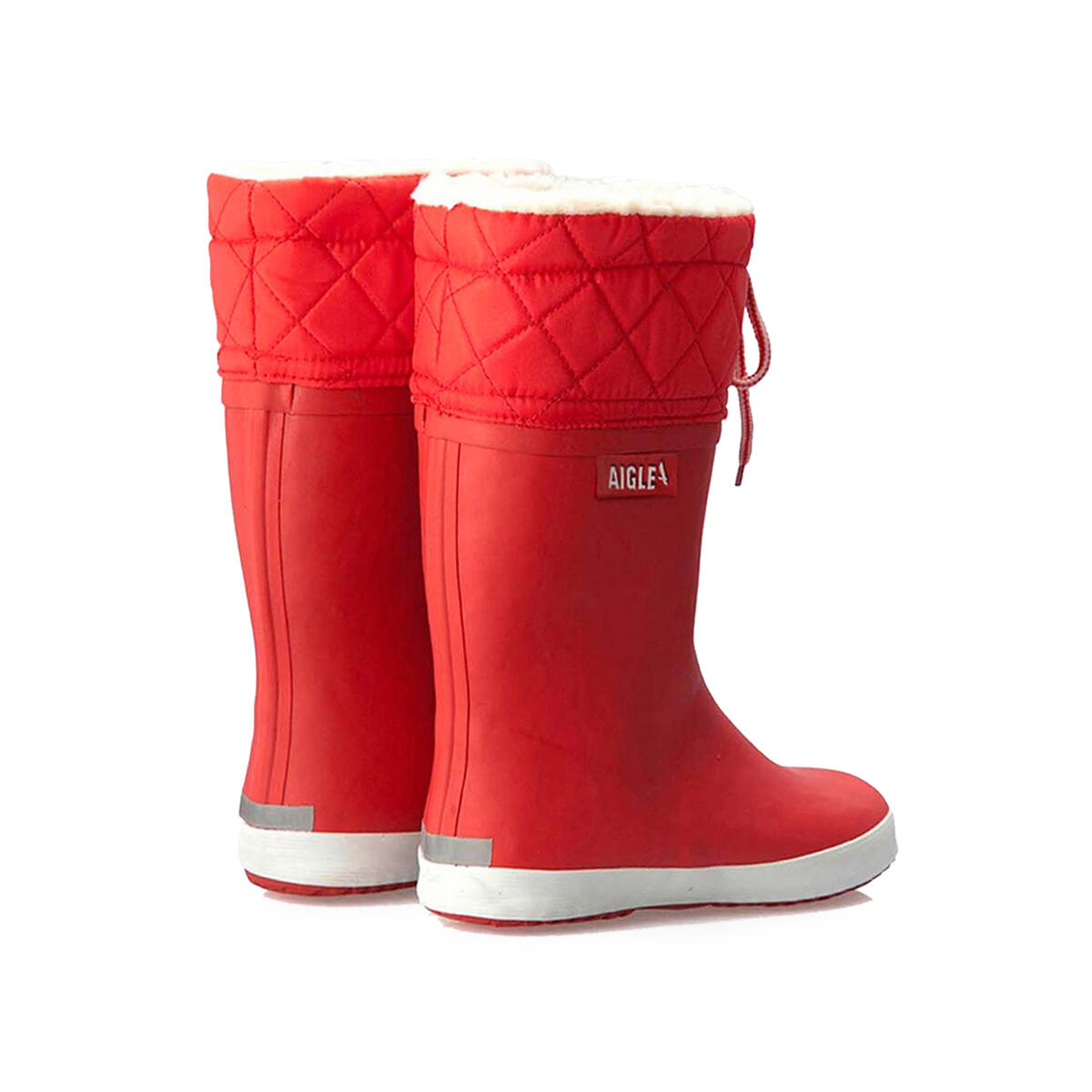 Botas de chuva forradas ajustáveis GIBOULEE UNISEX vermelhas 3/3