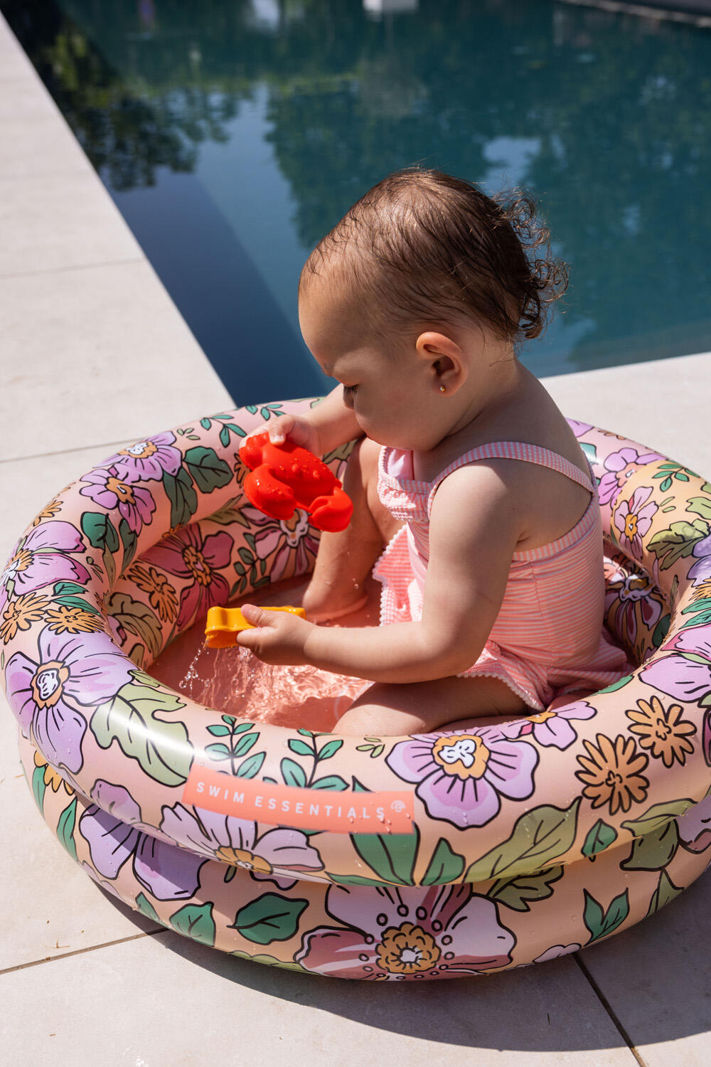 Swim Essentials Swimming Pool 60 cm Blume 60 x 15 cm 2/4