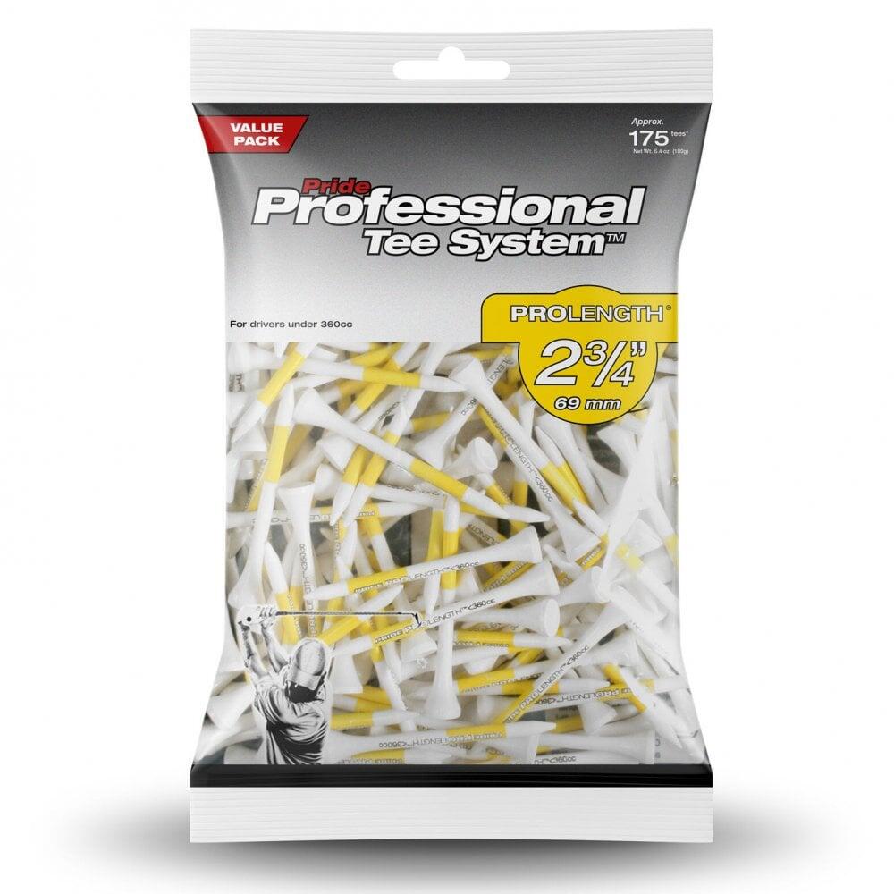 MASTERS GOLF Pride PTS 2 3/4in Tees Yellow pack 175