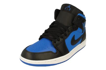 Zapatos - Hombre - Air Jordan 1 Mid - Negro/Blanco/Azul