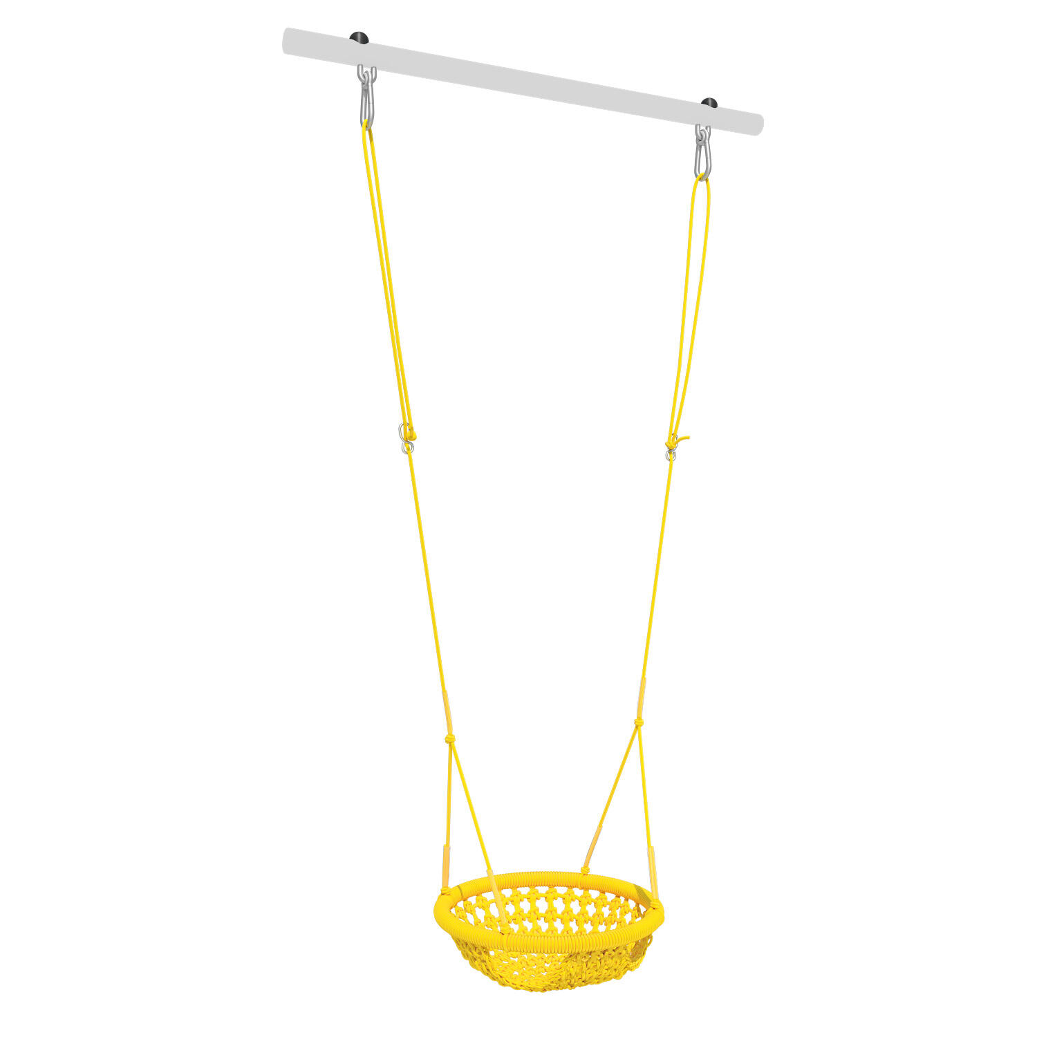 Babyschaukelsitz Kinderschaukel gelb geflochten 42cm 3/4