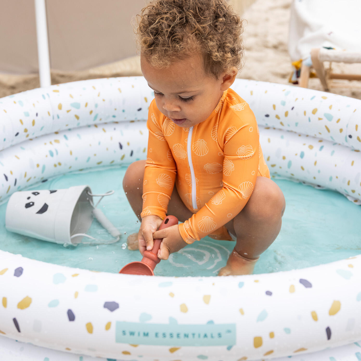 Piscina para niños - Blanco - Terrazzo Dream - Ø 100 cm 2/7