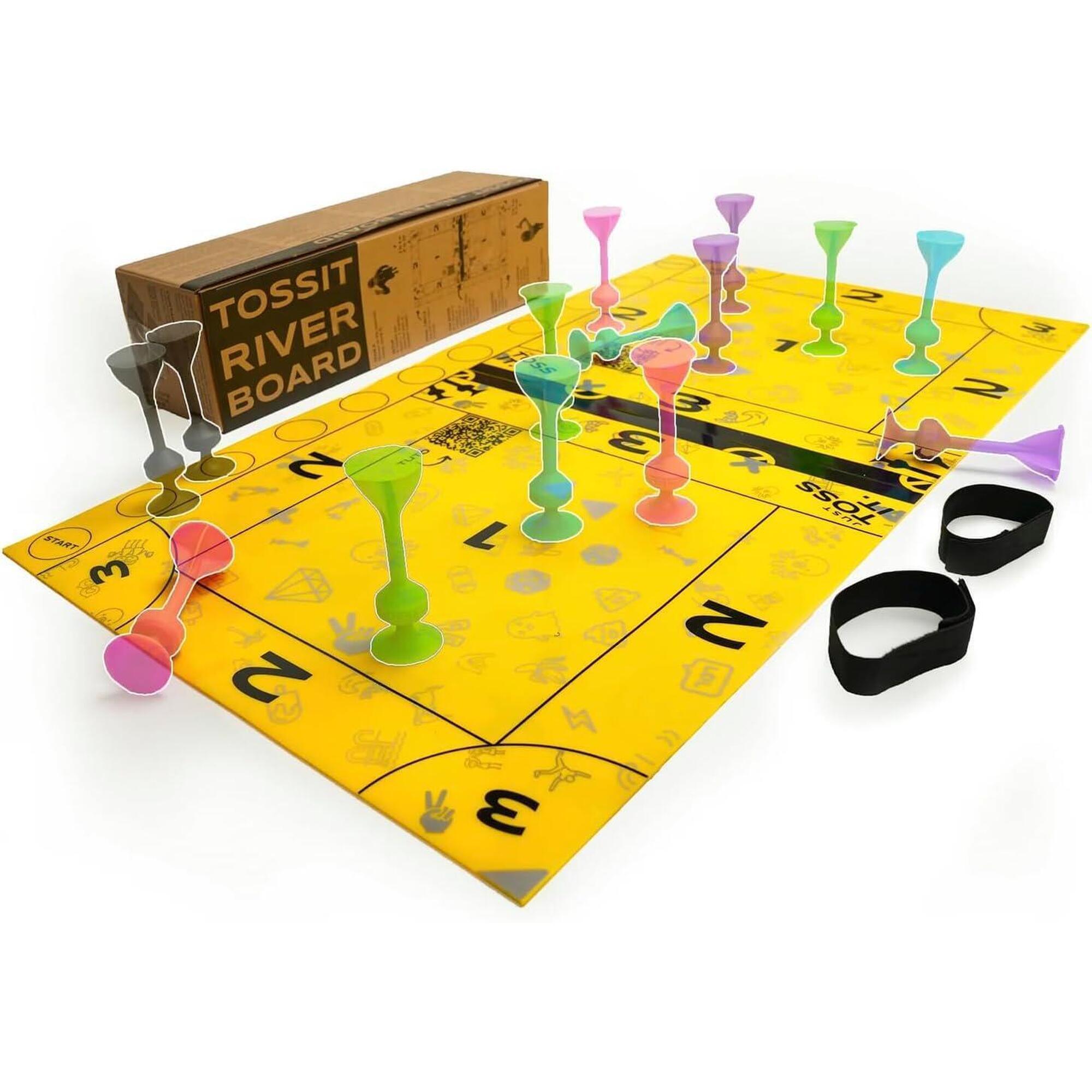 Tossit - Tossit Board Plateau De Jeu Pour Fléchettes, Version River - Fléchette - Jaune - Taille Unique - Decathlon