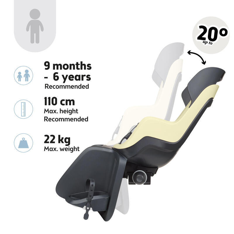 Seggiolino Posteriore Bicicletta Reclinabile Portapacchi GO Sorbetto Al Limone