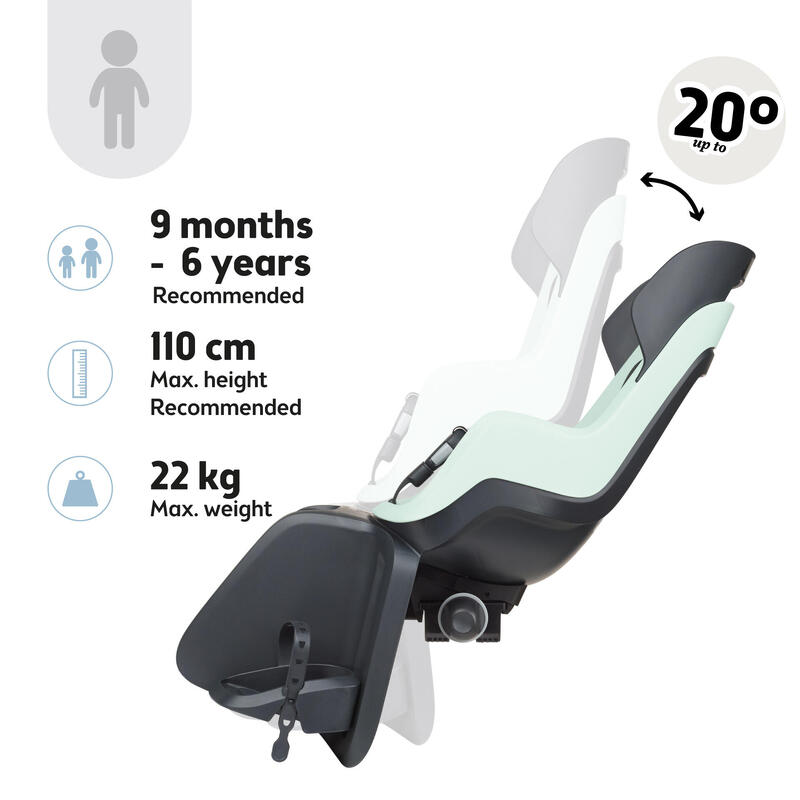Bobike achterzitje maxi go rs met slaapstand marshmal lichtgroen
