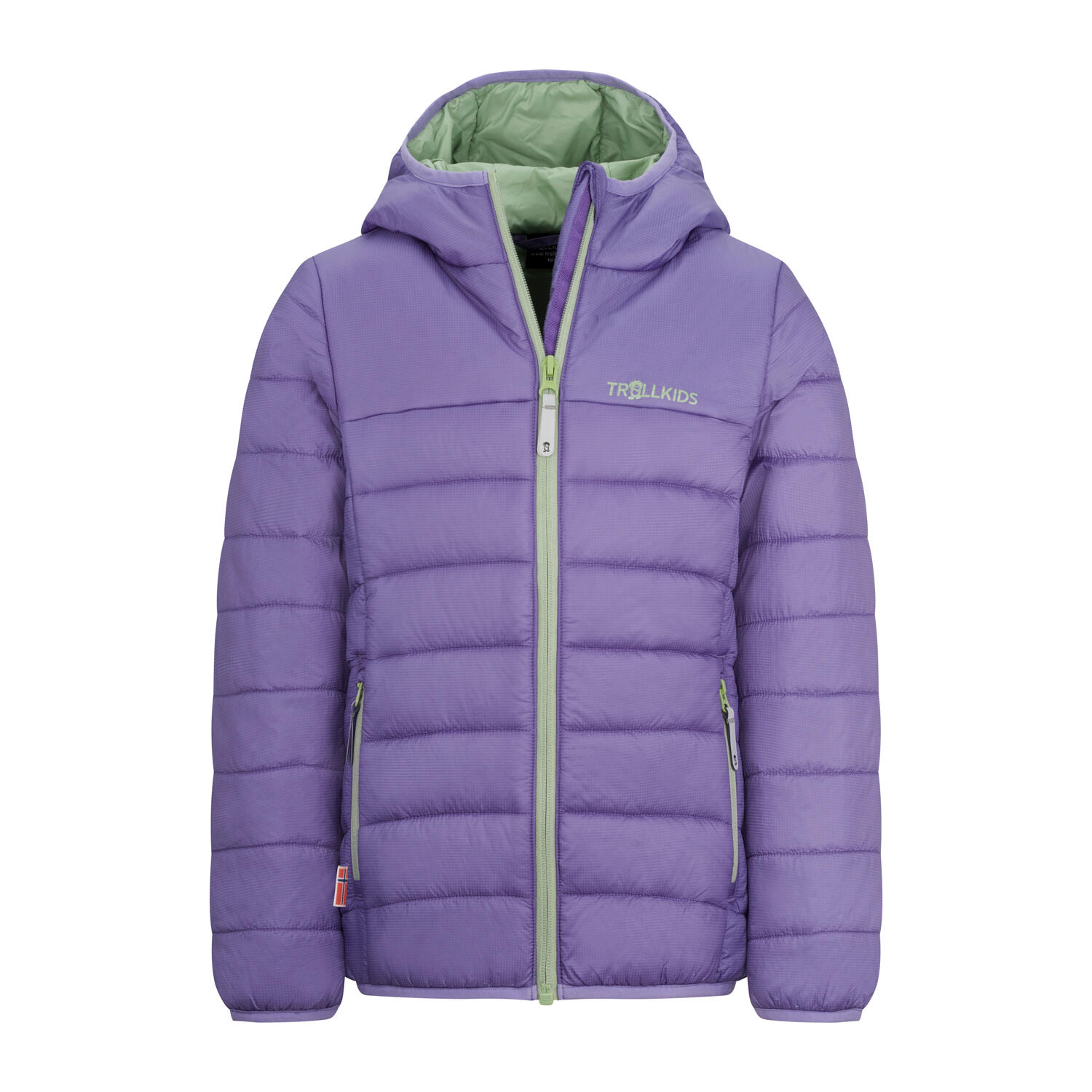 Mädchen Steppjacke Eikefjord Lila/Pistaziengrün 1/3