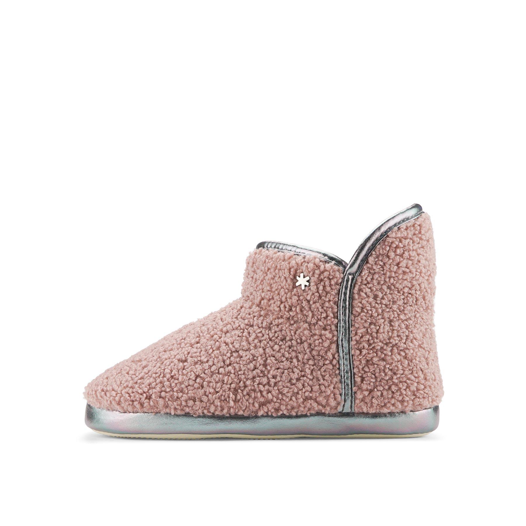 Femme bonny*teddy Pantoufle Vieux rose / Argent 2/3