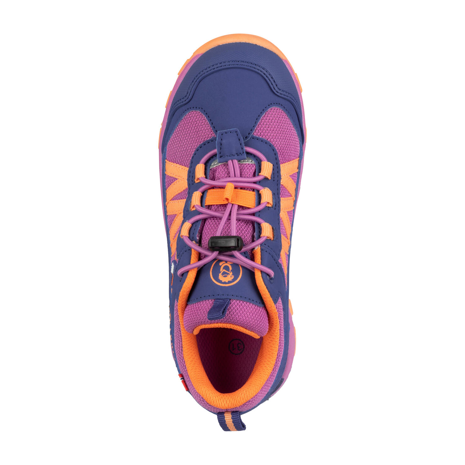 Kinder Wanderschuh Tronfjell low Violettblau/Malvenpink/Papayaorange 3/4