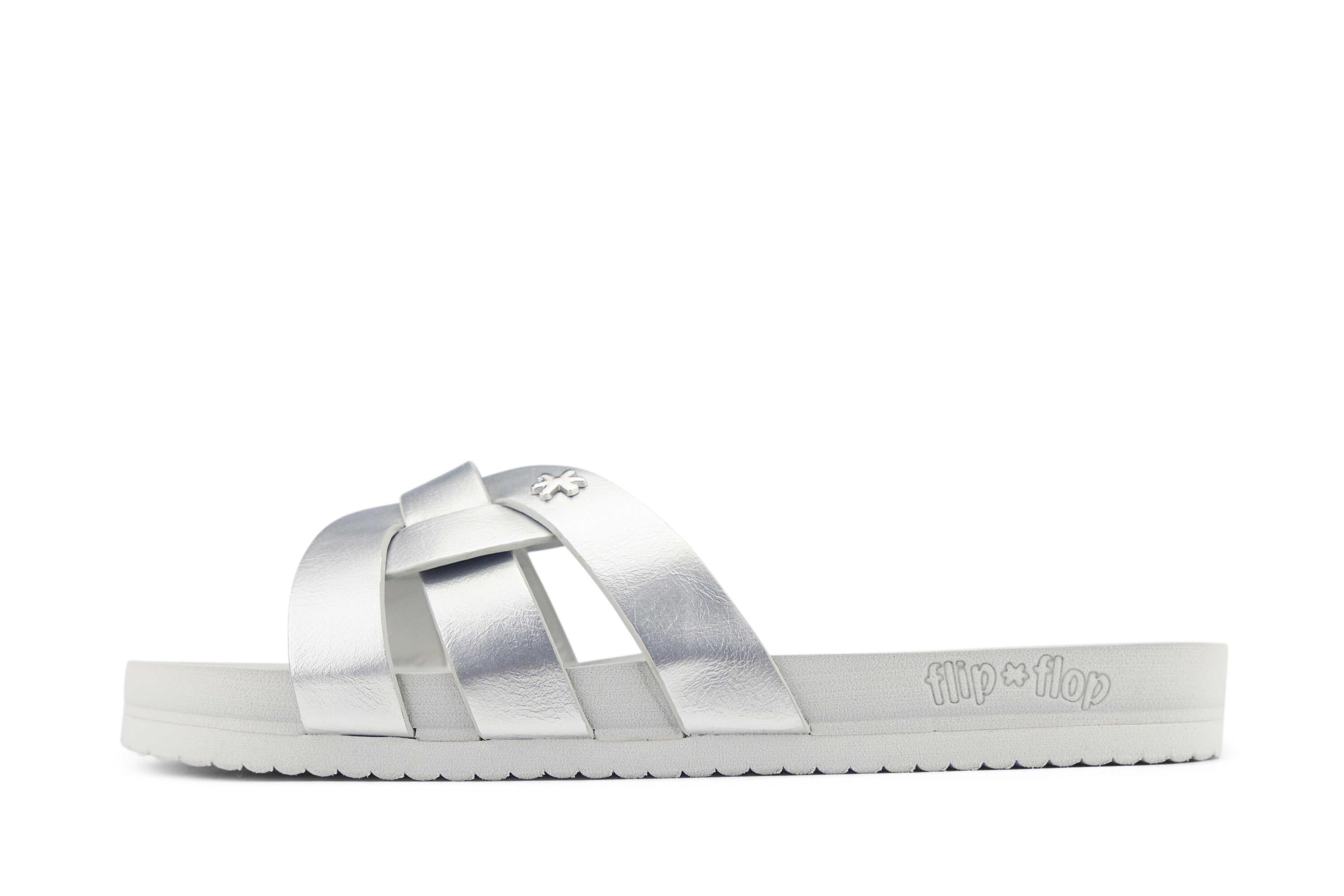 Damen toscany Slides Silber 2/4