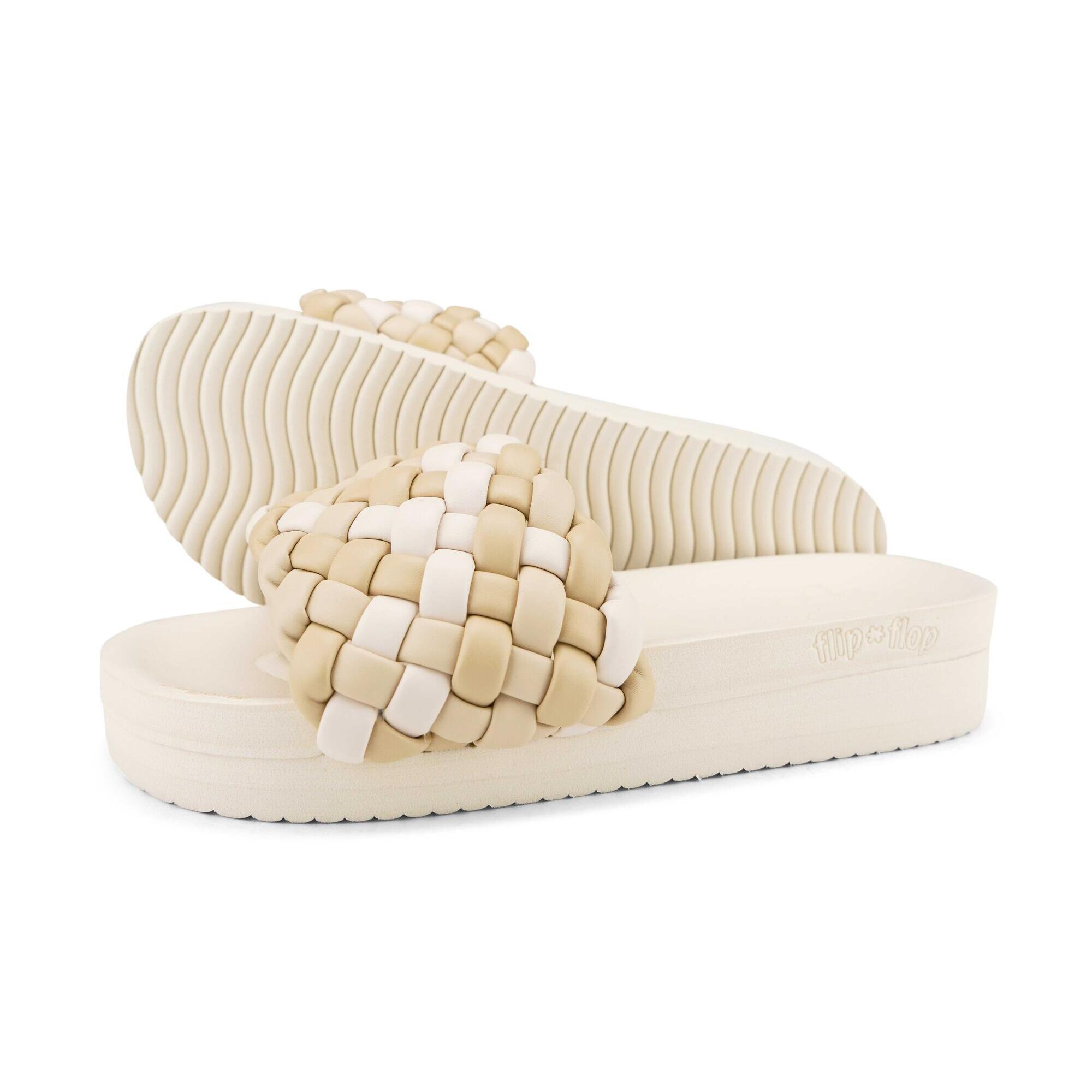 Flip Flop - Femme Weave*hi Slides Beige - Sandales - Beige - Decathlon