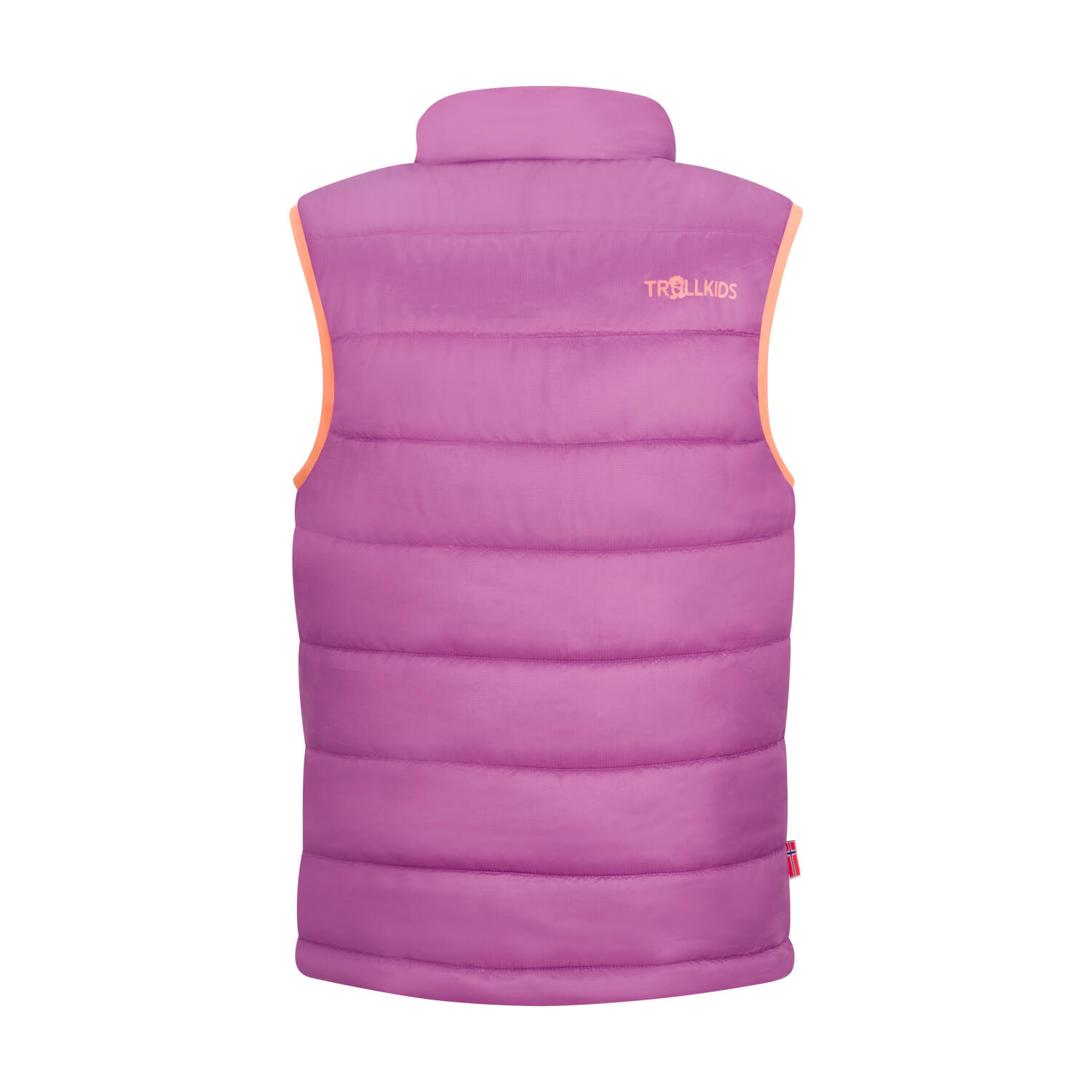 Kinder Polyfaserweste Trondheim Malvenpink/Papayaorange 2/2