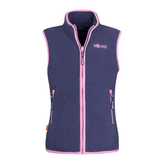 Kinder Fleece-Weste Arendal Violettblau/Rosa