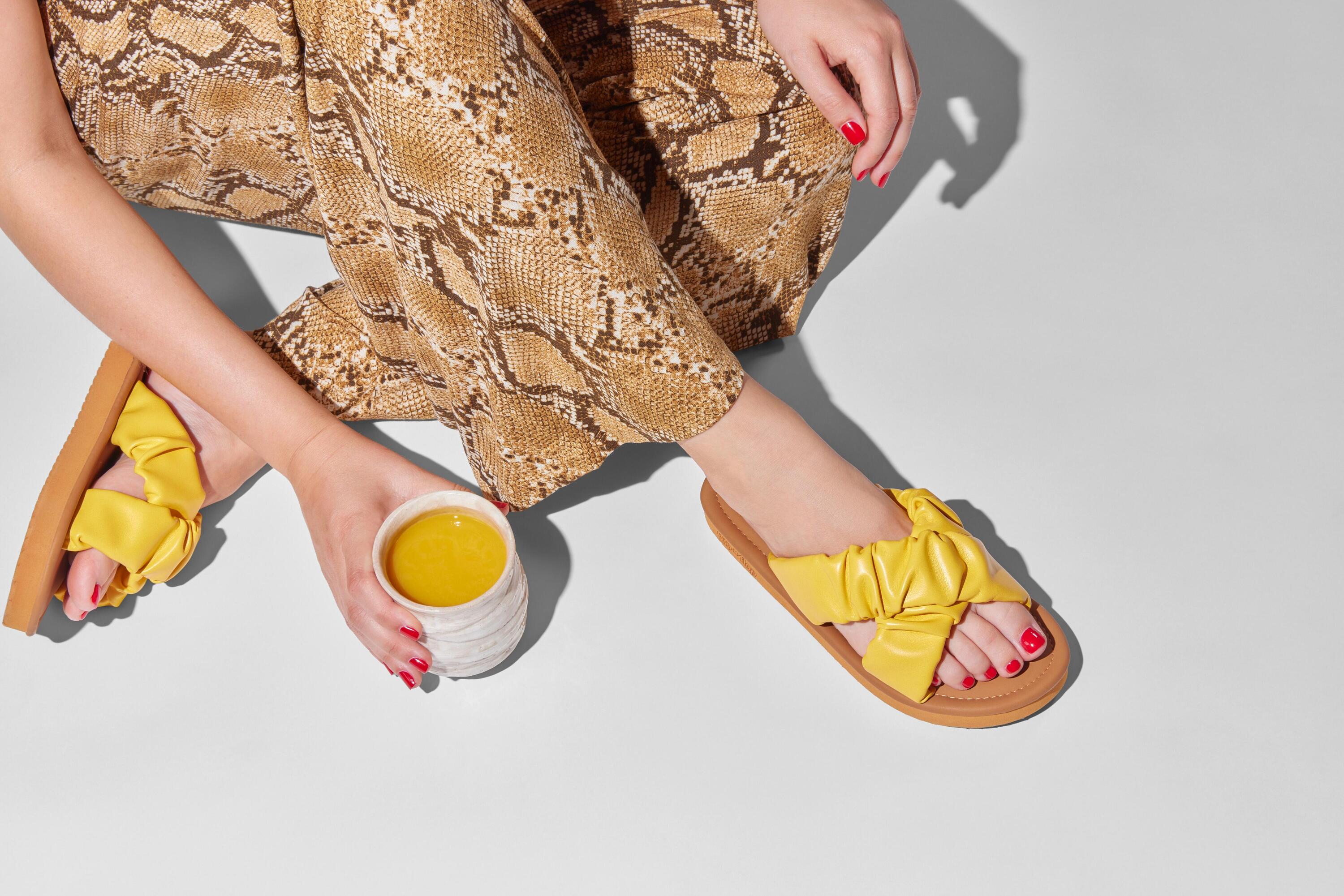Femme fauna*cross Sandale Jaune soleil 4/4