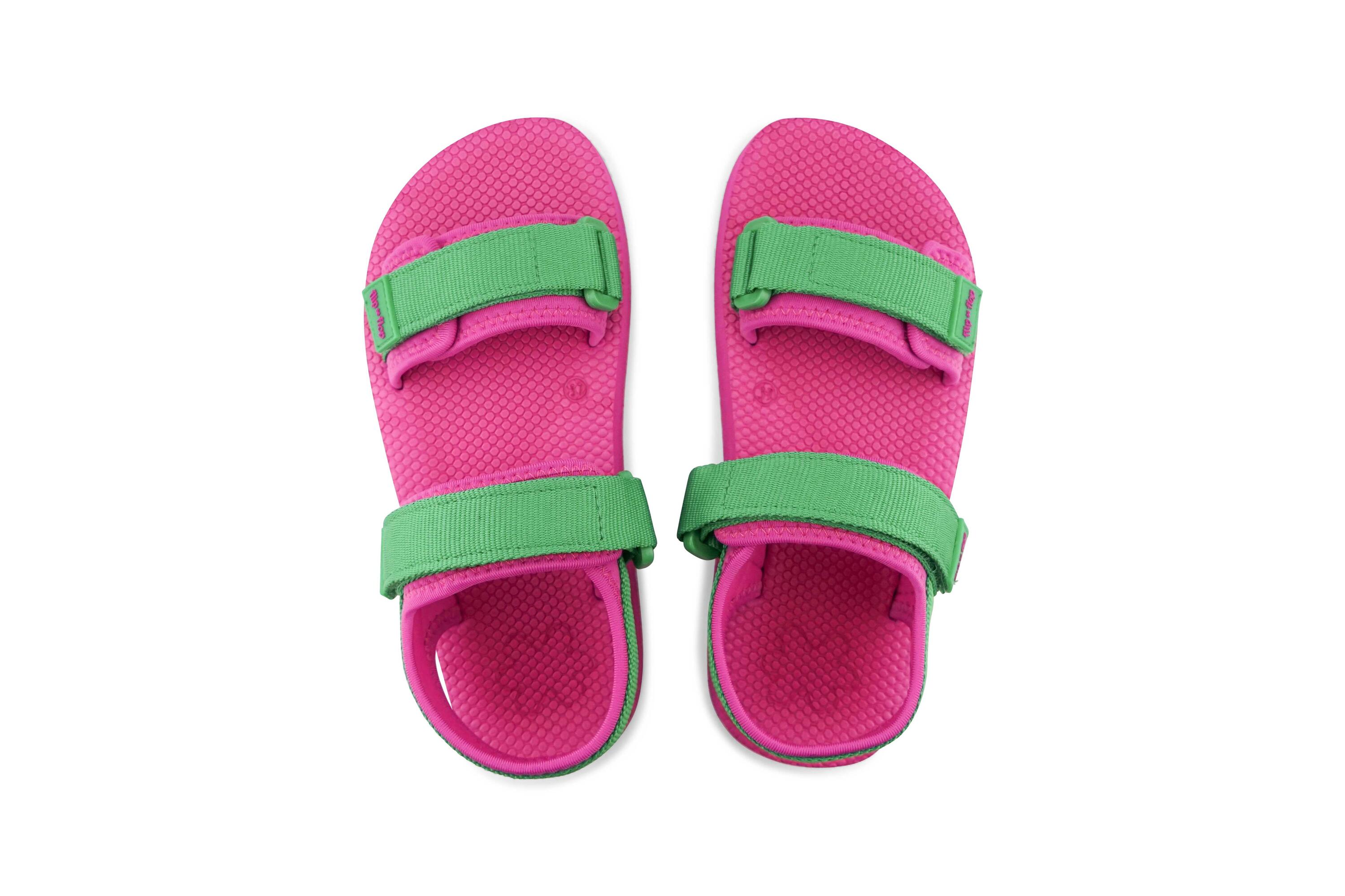 Dames comfy*trek Sandalen Tuingroen / Roze 3/4