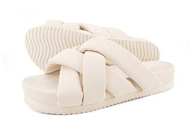 Damen tangle Slides Beige