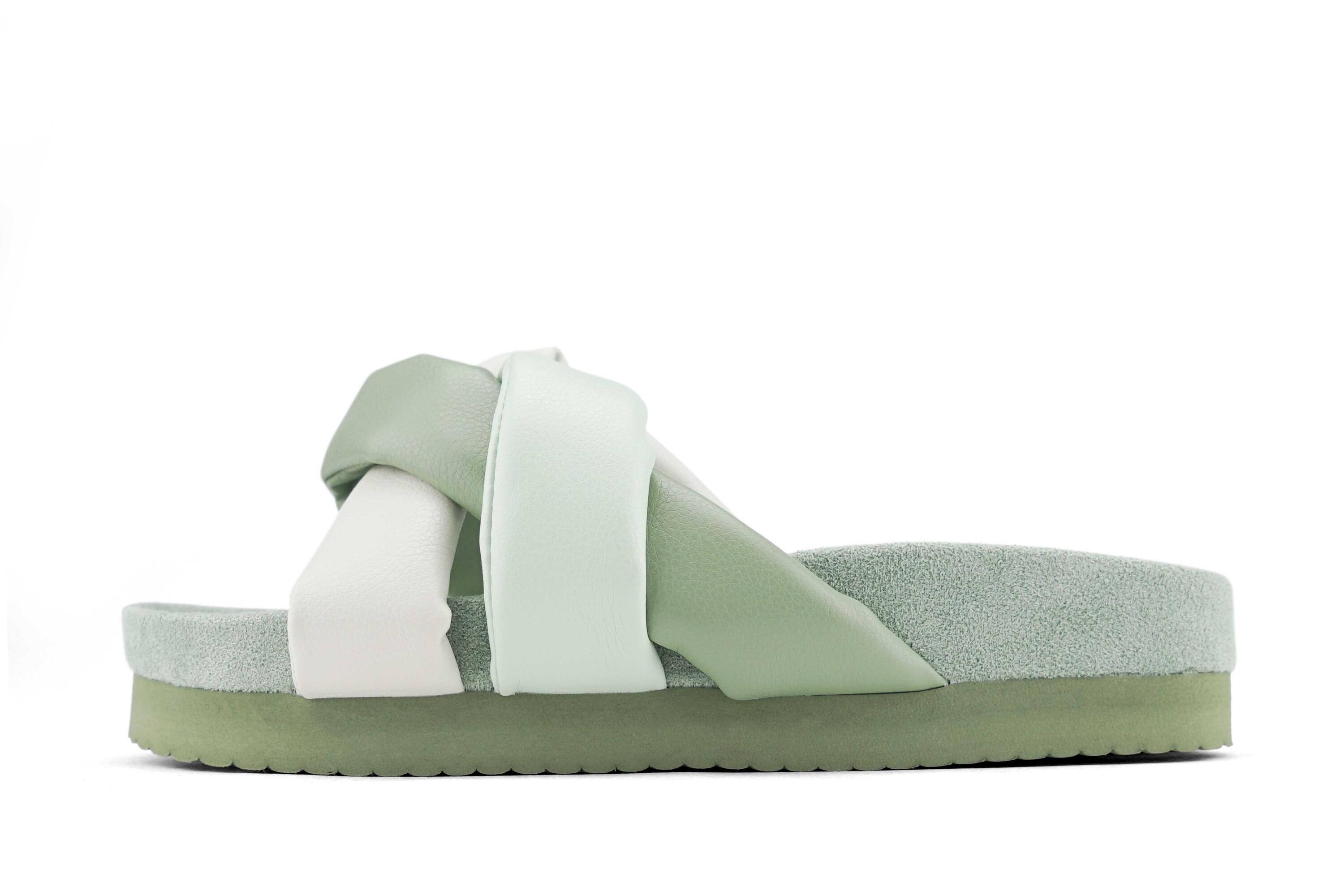 Femme sandale classy*tangle vert sauge 2/4
