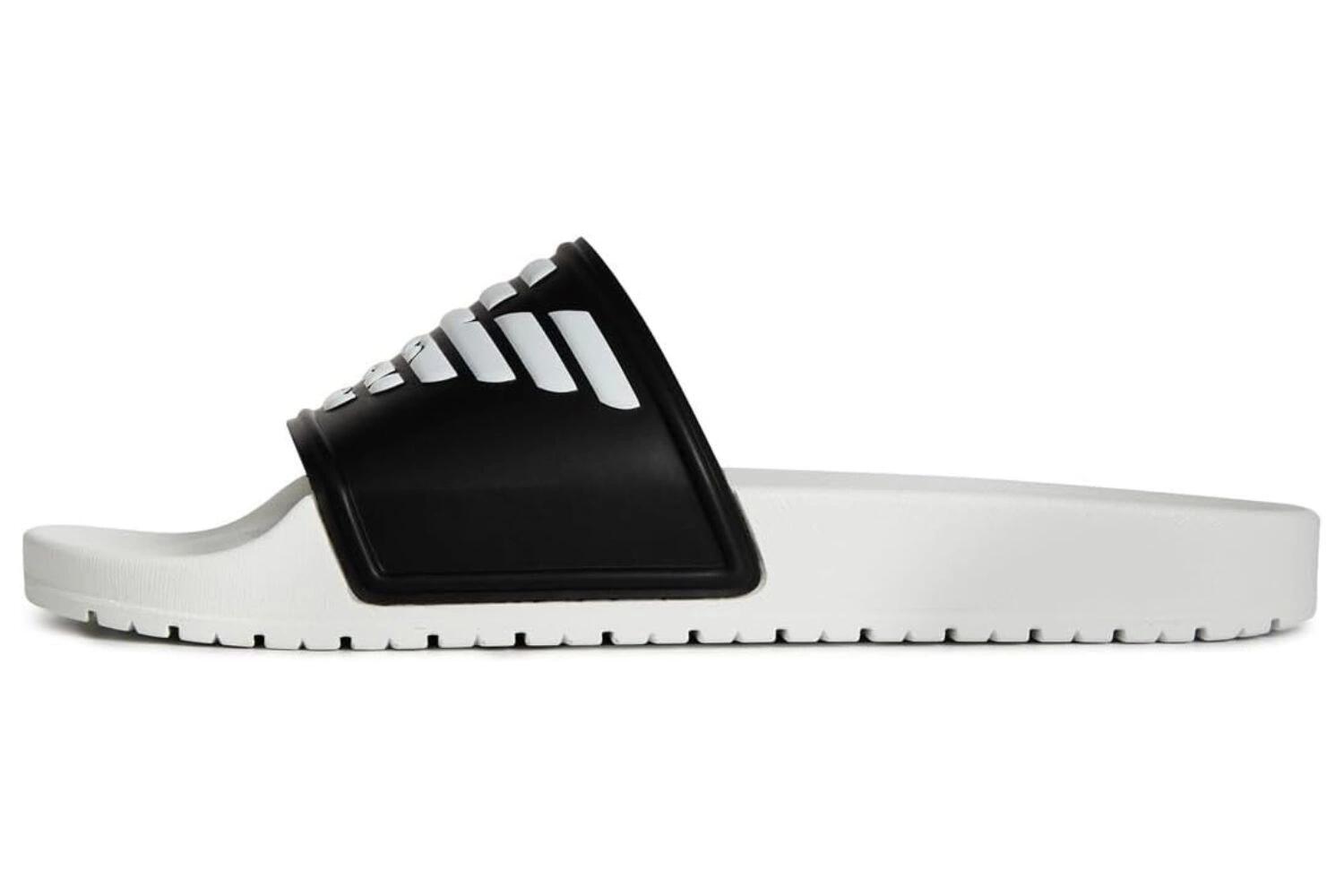 Infradito unisex Emporio Armani Beachwear per la spiaggia bianco e nero 3/3