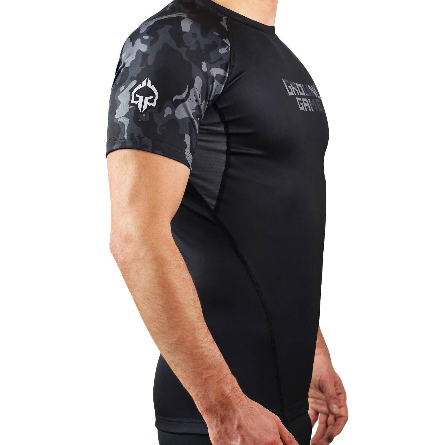 Rashguard do MMA/BJJ męski Ground Game Moro 4.0 z krótkim rękawem 3/5