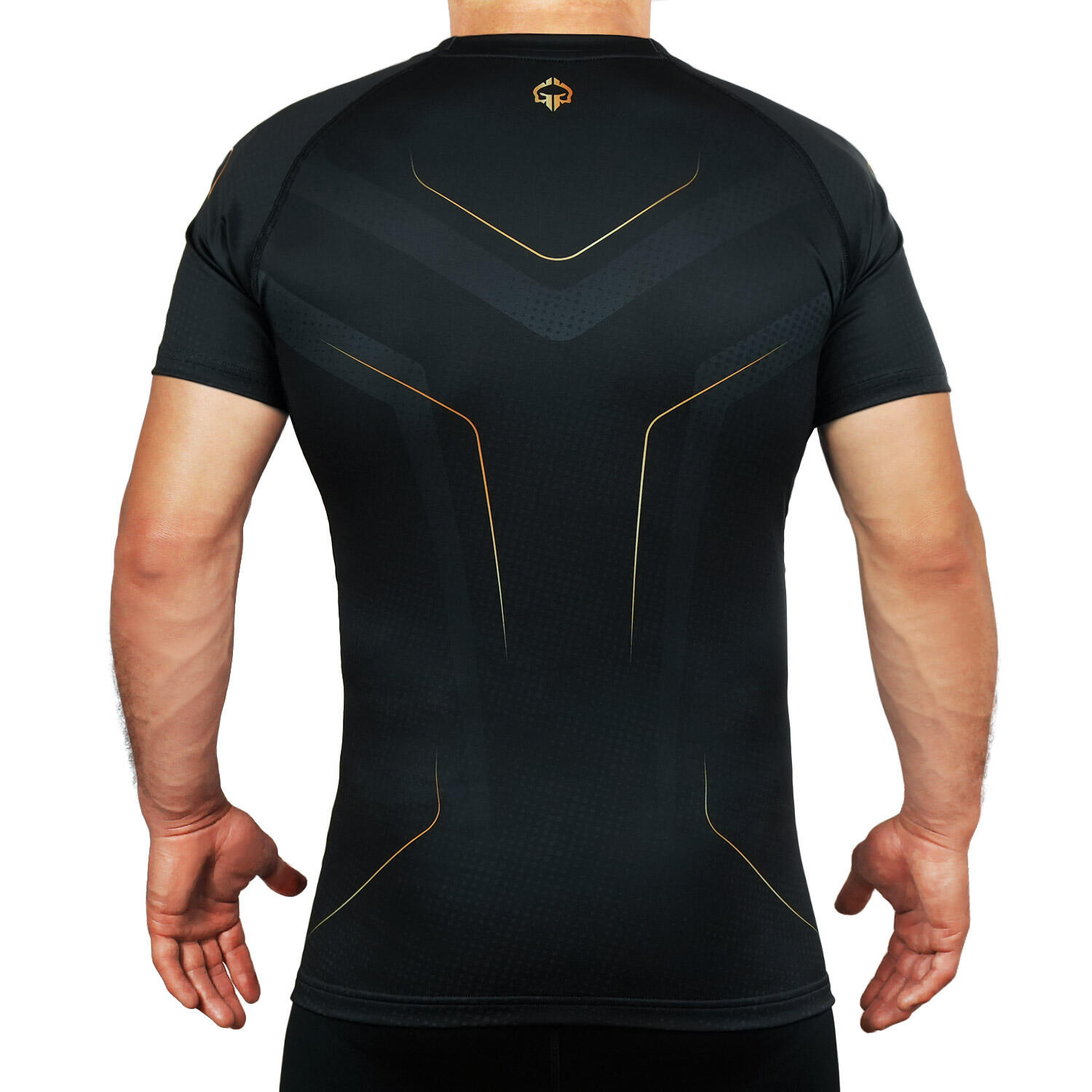 Rashguard do MMA/BJJ męski Ground Game Gold 2.0 z krótkim rękawem 4/5