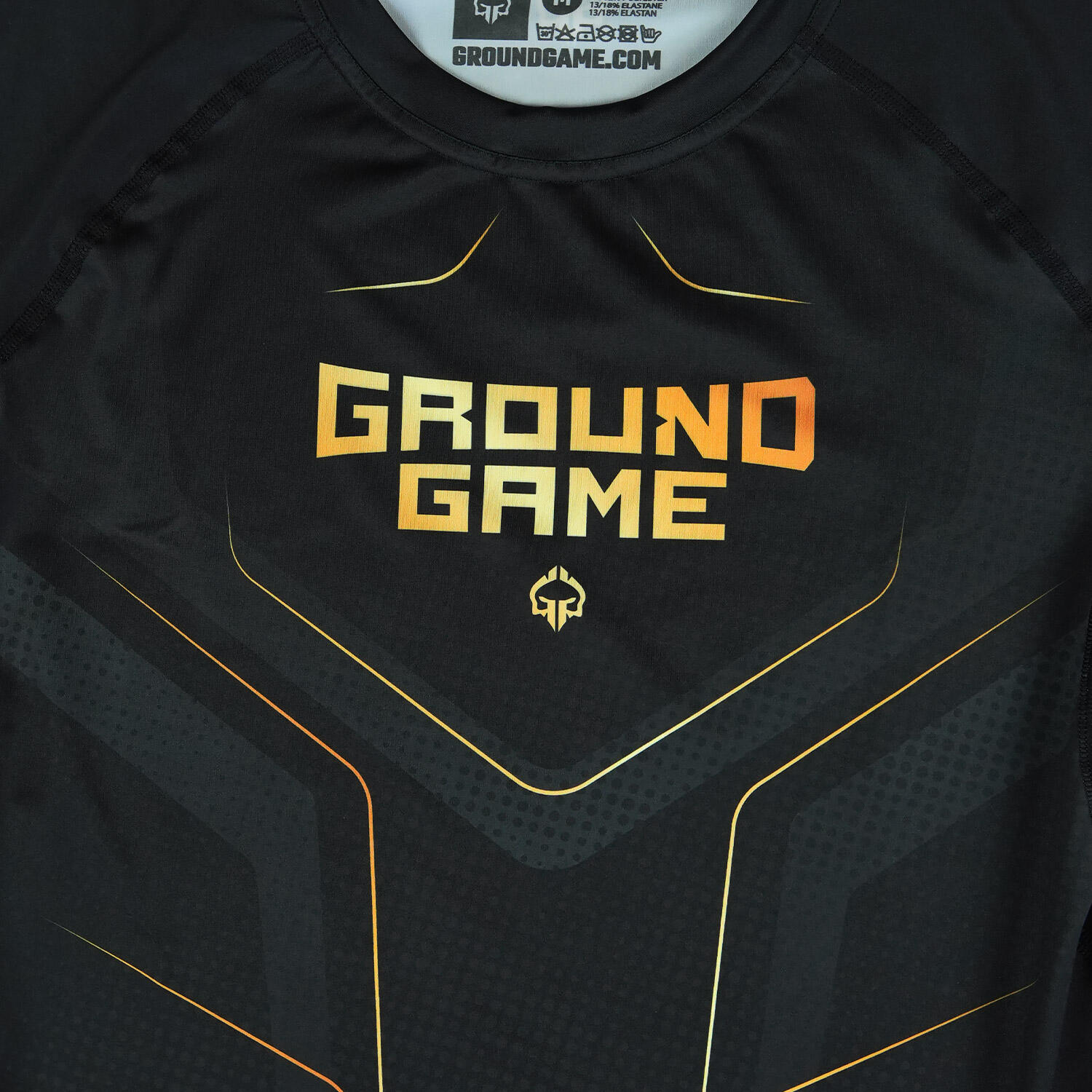 Rashguard do MMA/BJJ męski Ground Game Gold 2.0 z krótkim rękawem 3/5