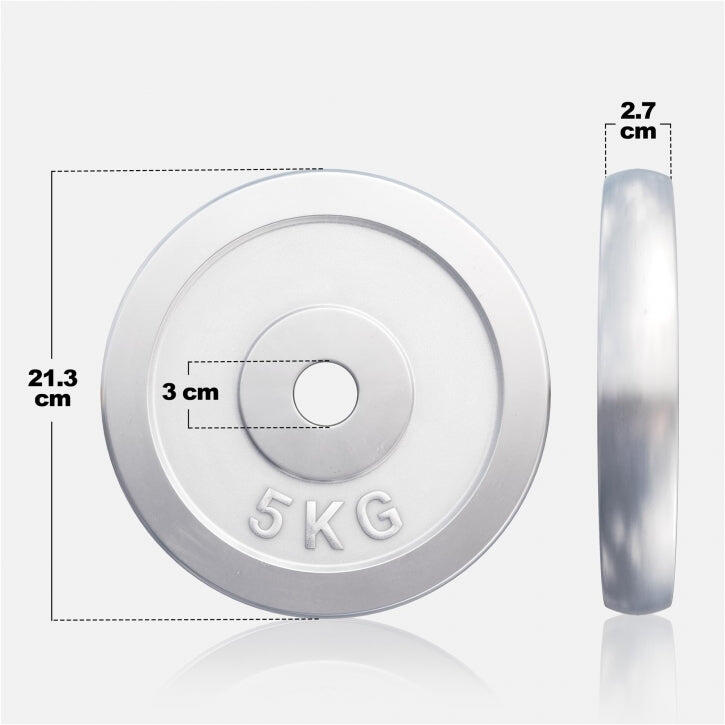 Silové - fitness - chromové, kulaté kotouče na činku - kotouče 3/7