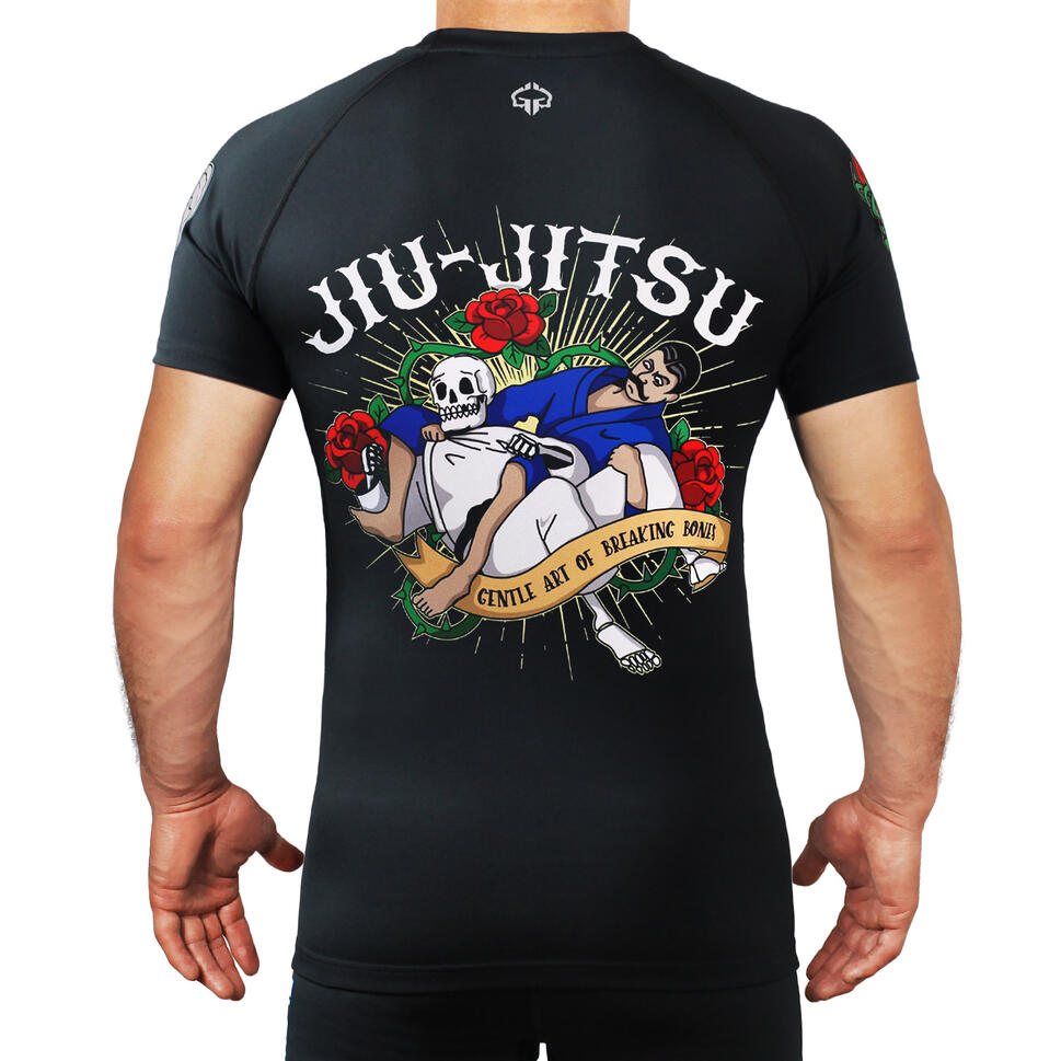 Rashguard do MMA/BJJ męski Ground Game Oldschool z krótkim rękawem