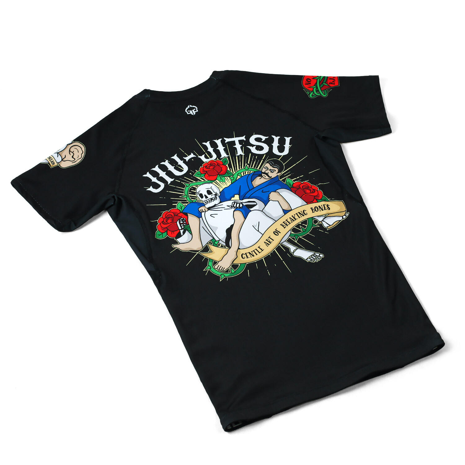 Rashguard do MMA/BJJ męski Ground Game Oldschool z krótkim rękawem 3/5