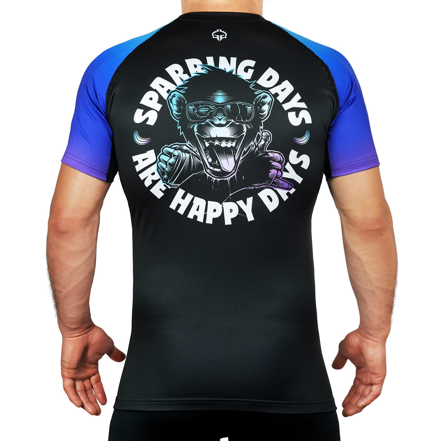 Rashguard do MMA/BJJ męski Ground Game Cheeky Monkey z krótkim rękawem 1/5