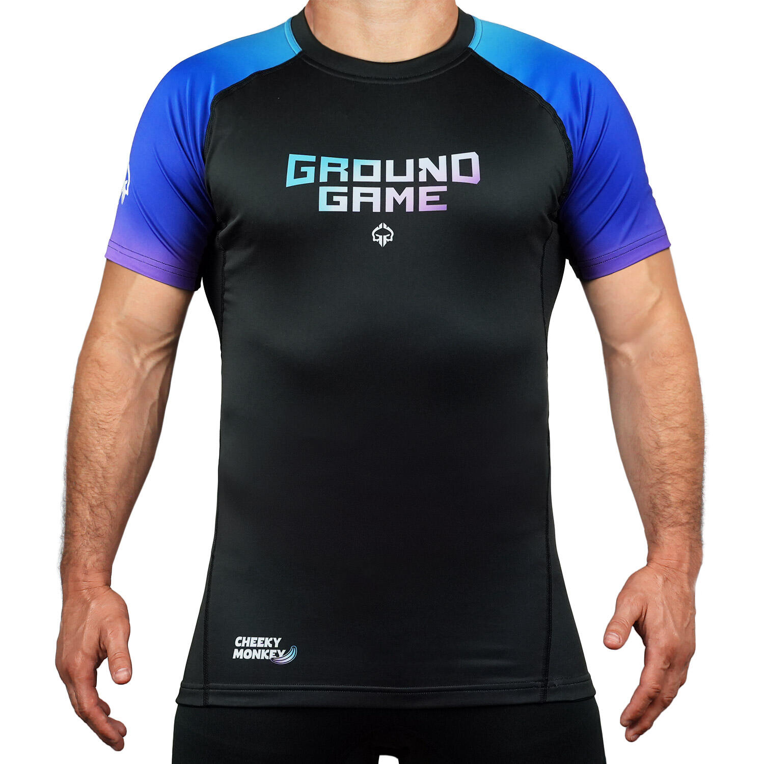 Rashguard do MMA/BJJ męski Ground Game Cheeky Monkey z krótkim rękawem 2/5